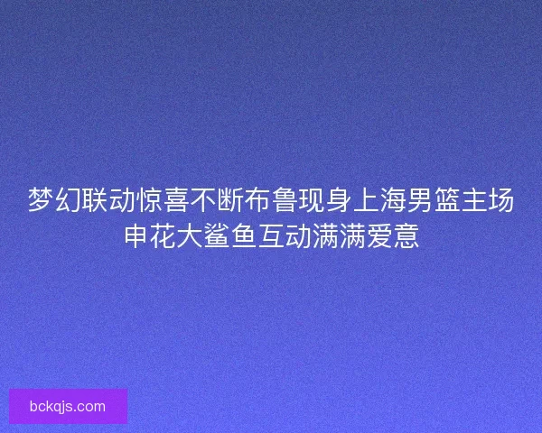 梦幻联动惊喜不断布鲁现身上海男篮主场申花大鲨鱼互动满满爱意